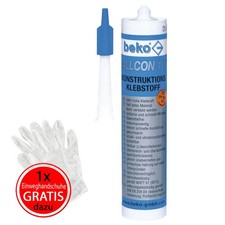 Beko Allcon 10 Konstruktionskleber Baukleber Kleber 310ml inkl. 2 Handschuhe