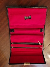 Schmuck Reisetasche - Schmuck Rollen Mappe - Schwarz/innen rot