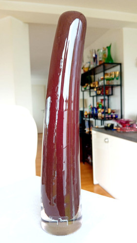 Große schwere glas vase - ,
