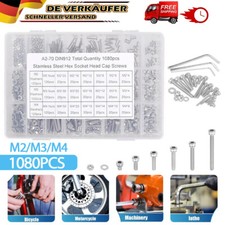 1080Tlg Set Sechskant Schrauben & Muttern Edelstahl Maschinenschrauben Sortiment