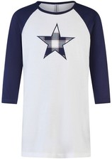 Mädchen Sleepshirt Nachthemd COMTESSA langarm 100% Baumwolle Jersey weiß Gr.164