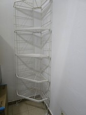 Eckregal - metall, weiß