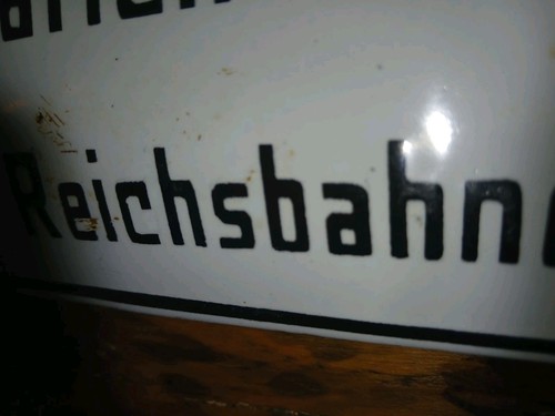 Altes reichsbahn emailleschild - reichsbahn,