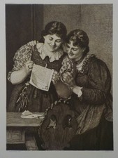 Der Liebesbrief. Radierung von