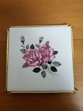 Vintage 70er Untersetzer Rosen