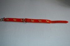 Westi Hundehalsband Leder Rot Länge 45cm Breite 28mm