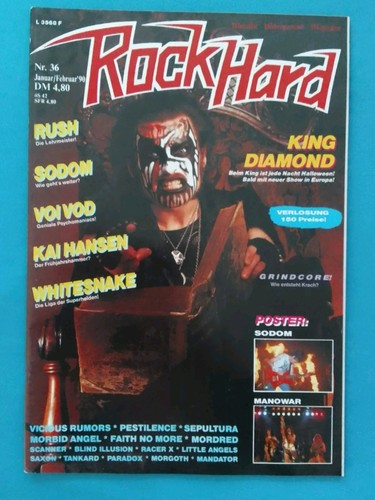 Rock hard fanzine 1990 mag - rock,