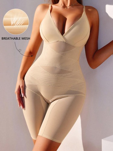 Lässiger netz bodysuit mit - lässiger,