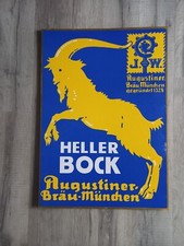 Altes Werbe Pappschild AUGUSTINER BRÄU 48x34 cm