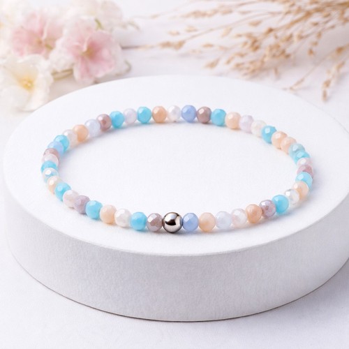 Pastell glasperlen armband - pastell,