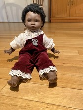 Zapf-Puppe, dunkelhäutig, guter Zustand