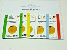 5 Münzschuber für die 100 Euro Gold Münzen wahlweise von 2002 - 2022 Freiheit