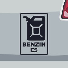 Benzin E5 Aufkleber Tanken