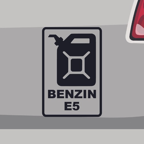 Benzin aufkleber tanken - e5,