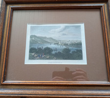 Lahnstein Oberlahnstein Original Stahlstich Rohbock coloriert 1846