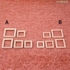 5St. Puppenhaus Zubehör 1:12 Miniatur Fotorahmen Holzdekor Puppenstube Maßstab