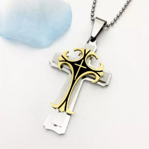 Edelstahl kreuz anhänger - edelstahl,