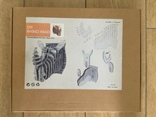 DIY Nashorn Kopf Modellbausatz Bastelset Deko Braun Tierkopf 3D