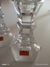 Zwei Bleikristall Kerzenhalter