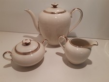 Kaffekanne mit Milch und Zucker Schumann Bavaria mit Goldrand