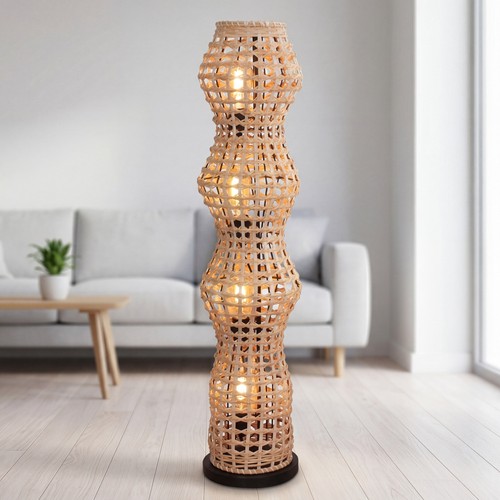 Stehleuchte rattan wohnzimmer - rattan,