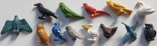 SCHLEICH MINI - 13 VÖGEL -RABE, TAUBE, KOLIBRI, SITTICH, EULE - SCHÖNER ZUSTAND