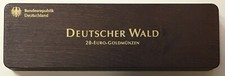 Holzetui Holzbox für 6x 20 Euro Goldmünzen BRD, DEUTSCHER WALD (R8-4-23