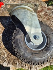 Lenkrolle 260 mm Luftrad mit Stahlfelge neuwe. mit 175mm x175 mm Auflageplatt