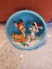 Disneyland Paris Bambi, Klopfer Weihnachtsornament, Halbkugel, Eisblau