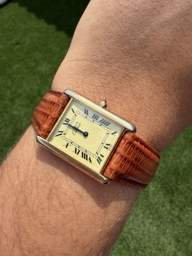 Cartier tank vermeil 81006 - cartier,