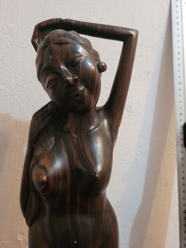 Makassar ebenholz figur - makassar, akt