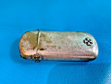 Sillems Feuerzeughülle mit Deckel, versilbert, für mini Bic Feuerzeug