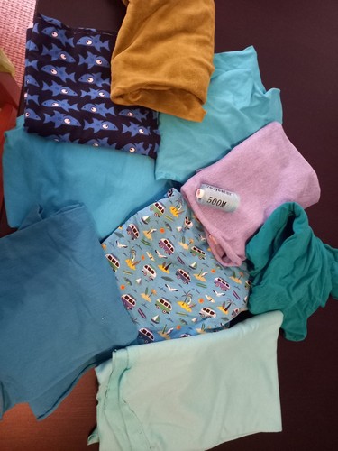 Stoffrestepaket blau grün 5 - blau/grün, 1.5