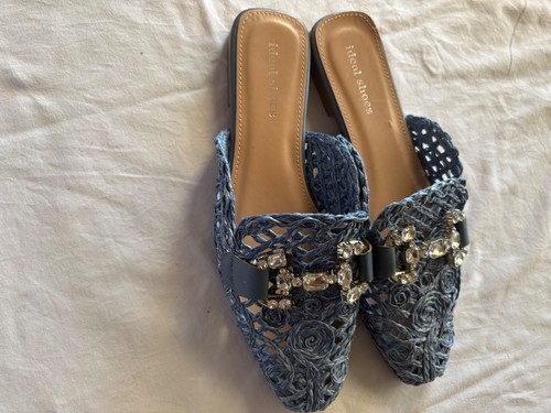 Damen mules hellblau 39 - damen,