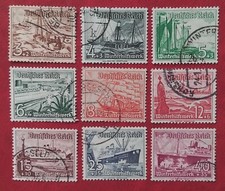 Briefmarken DR Schiffe 1937 Winterhilfswerk Elbe  Padua Hamburg Bremen Gustloff