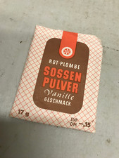 Tüte Sossen Pulver Vanille ROT PLOMBE Erfurt Konsum Nährmittelwerke DDR
