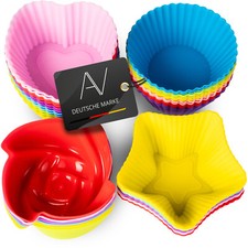 AVANA Silikon Muffinformen BPA-Frei Cupcake Backformen Muffinförmchen 36er Set
