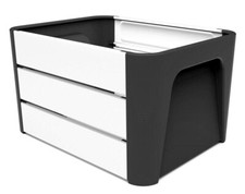 Fahrradkiste Mirage 'Klik 'n Krat'  Schwarz-Weiß - 24L