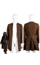 Fluch der Karibik Jack Sparrow Mantel Cosplay Kostüm Gr. L