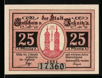Notgeld jeßnitz pfennig - jeßnitz,,