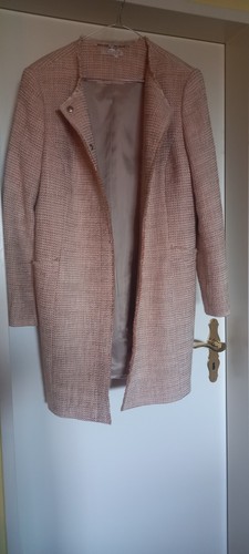 Kurzmantel apricot grau weiß - kurzmantel, apricot/grau/weiß