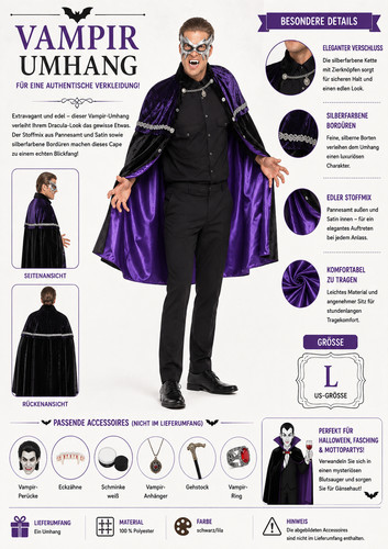 Vampir umhang dracula cape - umhang,