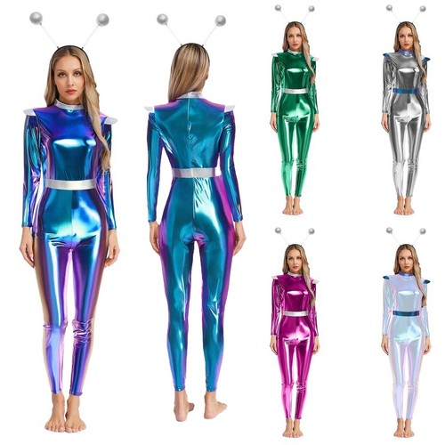 Damen alien kostüm ganzanzug - alien,