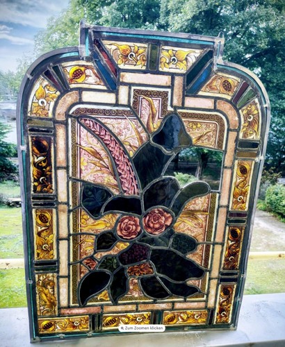 Jugendstil bleiglasfenster - bleiglasfenster, um