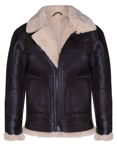 Herren braune lammfell 2 - lammfell,
