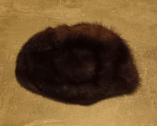 Damen Nerz Hut / Mütze  - Gr. S - 1970er - Echtfell