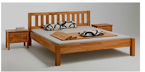 Schweres massivholz doppelbett - schweres,