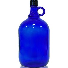 Glasflasche liter blau - glasflasche,