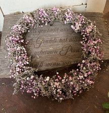 Romantischer Kranz aus Schleierkraut & Strandflieder | Handgebunden