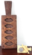 antikes 5er Holzmodel Marzipanmodel Buttermodel Mondkuchenmodel Lebkuchen Fächer